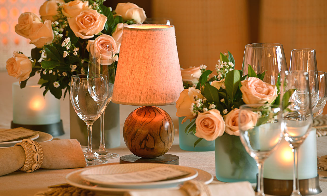 Wedding Lighting Rental by Piment Rouge Lighting - Wooden Feast Lamp