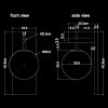 Piment Rouge Lighting Bali - Mona Sconce Technical Drawing