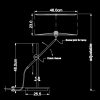 Piment Rouge Lighting Bali - Ayana Desk Lamp Technical Drawing