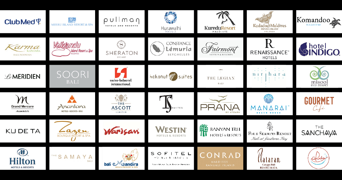 Piment Rouge Lighting Bali Clients - Logos