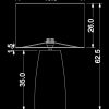 Piment Rouge Lighting Bali - Rondi Table Lamp Technical Drawing