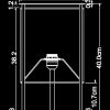 Piment Rouge Lighting Bali - Tollow Table Lamp Technical Drawing