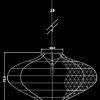 piment rouge custom lighting manufacturer - alicia pendant lamp technical drawing