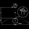 piment rouge custom lighting manufacturer - doma pendant technical drawing
