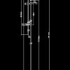 piment rouge custom lighting manufacturer - standing apothecary lamp technical drawing