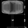 piment rouge custom lighting manufacturer bali indonesia - arlo table lamp technical drawing