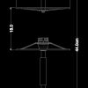 piment rouge custom lighting manufacturer bali indonesia - arzo table lamp technical drawing