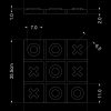 piment-rouge-lighting-manufacturerr-tic-tac-toe-technical-drawing